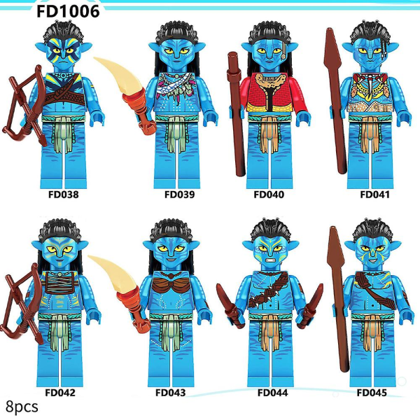 8 stk Avatar Film Series Minifigures Byggeklosssett