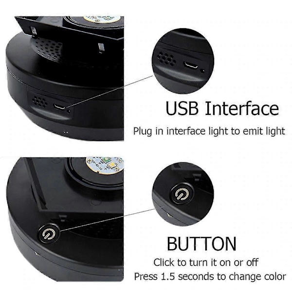 Natlamper Ambient Belysning Stjerneprojektor Galaxy Lampe Lys Led Bordlampe