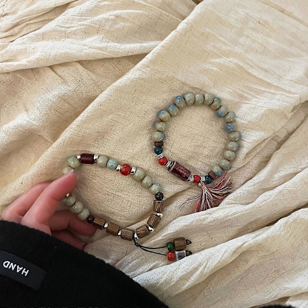 Pärlarmband Boho för Män Kvinnor Keramiska Pärlor Etniskt Armband Smyckesgåva Kreativ Glasyrstil Damarmband