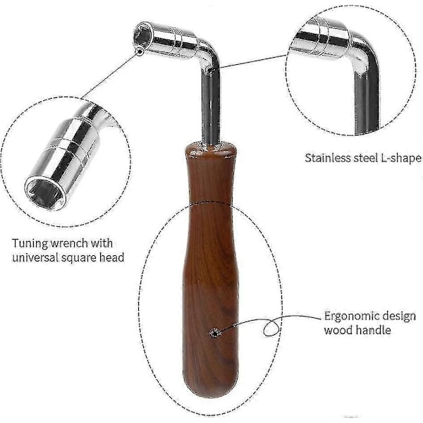 Piano Tuning Kit, Professionell Pianostämmar-kit Inklusive Stämnyckelhammare, Temperamentsremsa, Dämpningskit, Piano DIY Reparationsset (8 st i förpackningen)