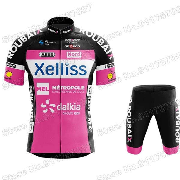 2021 Xelliss Team Pyöräilypaita Set Pyöräilyvaatteet Miesten Maantiepyöräpuku Polkupyörän ruokalappu shortsit MTB Maillot Ropa Ciclismo 5 L