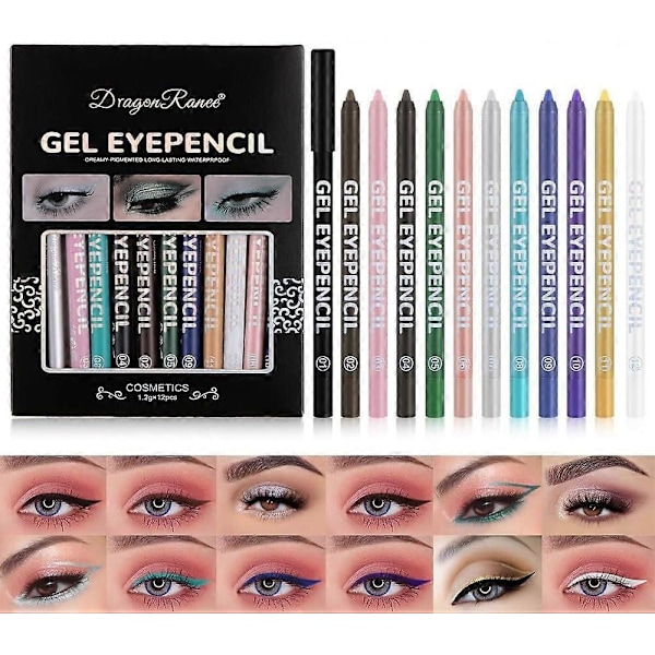 Ögonpenna Eyeliner Definer Krämig Matt Finish, Långvarig Gel Eyeliner Kladdresistent, Långvarig Cruelty-Free Ögonmakeup Vattentät Longweari