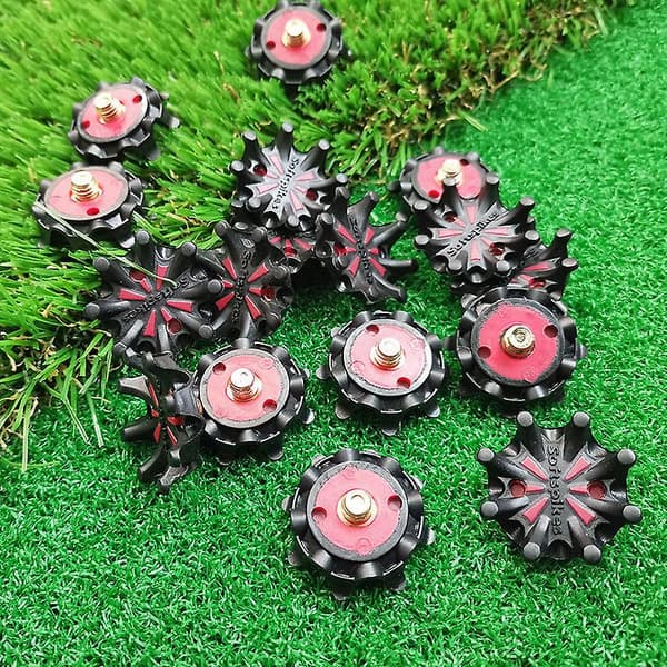 20 stk. golfboldspikes, sort rød jernskruehovedspike