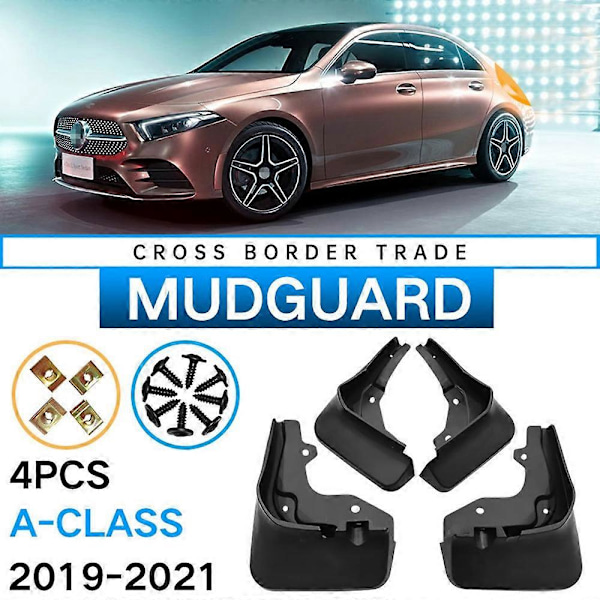 Stænklapper til A-Klasse W177 A180 A200 A220 A250 2019-2022 Mudguard Mud Flap Guard Splash