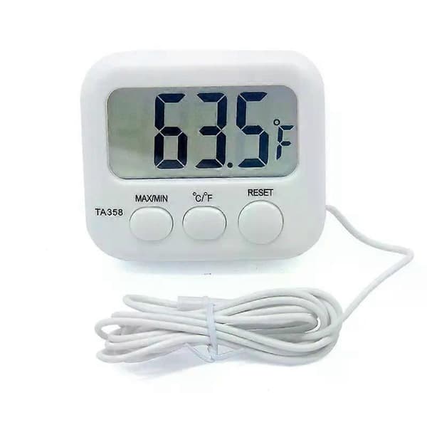 Stående Station Mini LCD Digital Termometer Med Probsensor Pool Kylskåp Vattentank Med Kabel 15M