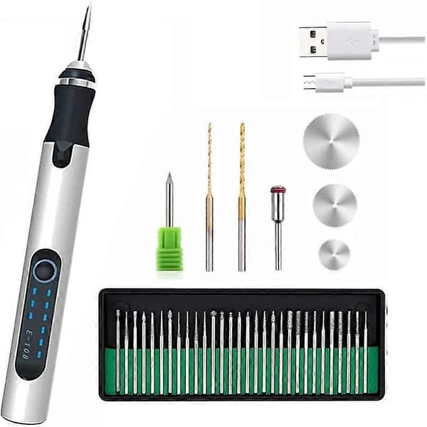 USB Customizer Professionel Graveringspen 30 Bits, Genopladelig Graveringspen Trådløs, Graveringsværktøj