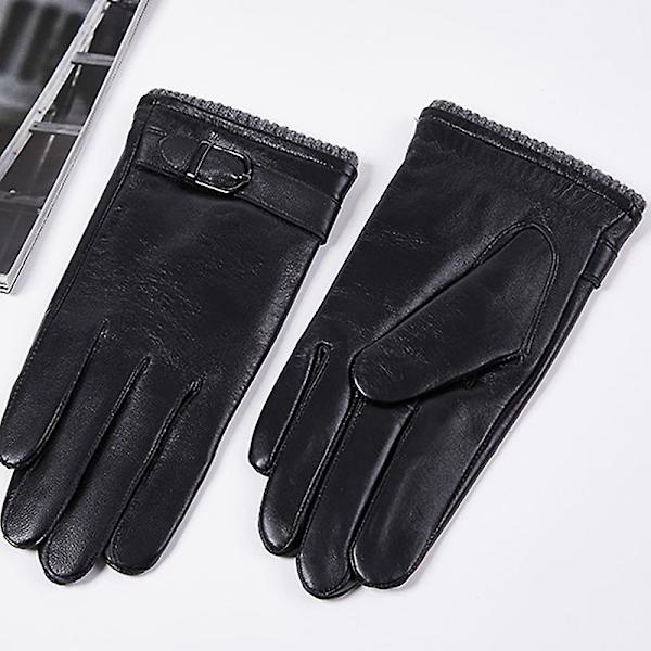 Evago Winter Warm Plys mænd og kvinders ægte lammeskindshandsker Fuld Palm Touchscreen C FOR MEN M