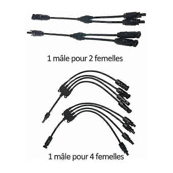 2 st MC4 Solcellskontakt Kabel Solpanel Kontakt Kabel