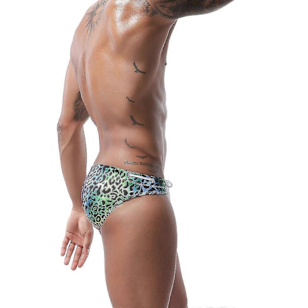 Sexy Badeshorts for Menn Lav Midje Leopardtrykk Hurtigtørkende Shorts