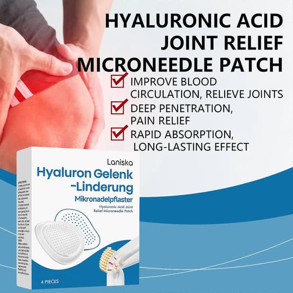 Hyaluron Joint Relief Microneedles Patch Fast-Acting Improves Joint Mobility Stickers for Hands Knees 1st