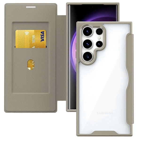 Galaxy S24 5G Fodral Kort Kreditkortshållare Plånbok Skyddande Skal med Kortplats och Läderfodral för Samsung S24