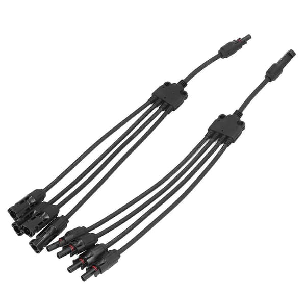 Solar Connector Y-gren Vandtæt Parallel Adapter Splitter 1 til 4 til Udendørs Brug