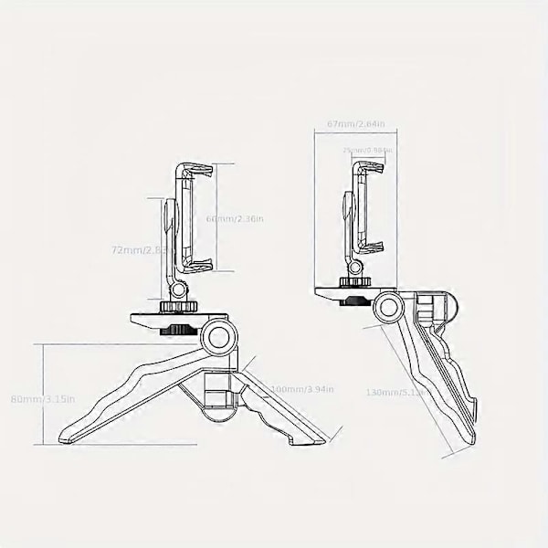 Selfie Stick Telefonstativ Utvidbart Smarttelefon Tripod Stativ, 360-Graders Rotasjon