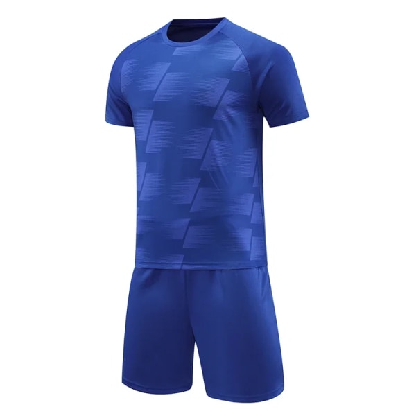 Fotbollsdräkter för barn Utomhus Atletisk löpning T-shirts Träningsshorts Set Sweatshirts Träning Fitness Blue (25-30kg) for 2XS