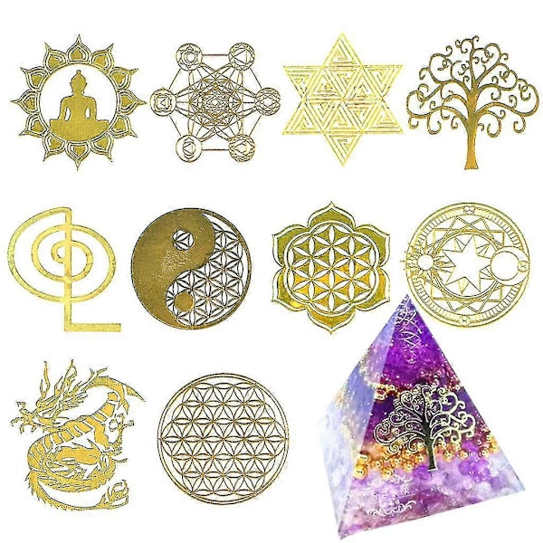 Kupari Orgonite -tarra Tarvikepaketti Pyramidi Epoksihartsi Askartelutarvikkeet Koristetyökalu