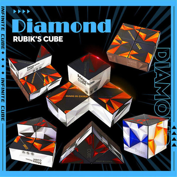 3D Variabel Rubiks kube Hånd Flip Puslespill Stress Relief Fidget Toy Barnegave E