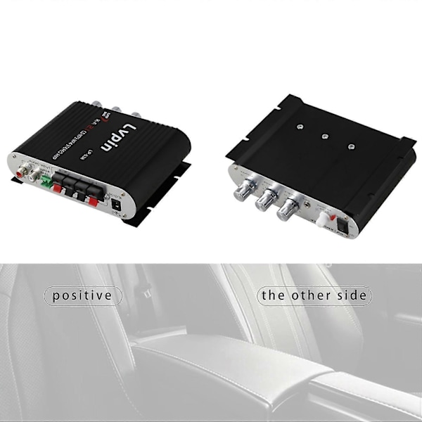 Lvpin 12v 200w Mini Hi-fi Stereo Forstærker Mp3 Bilradio Kanaler 2 Hus Super Bas