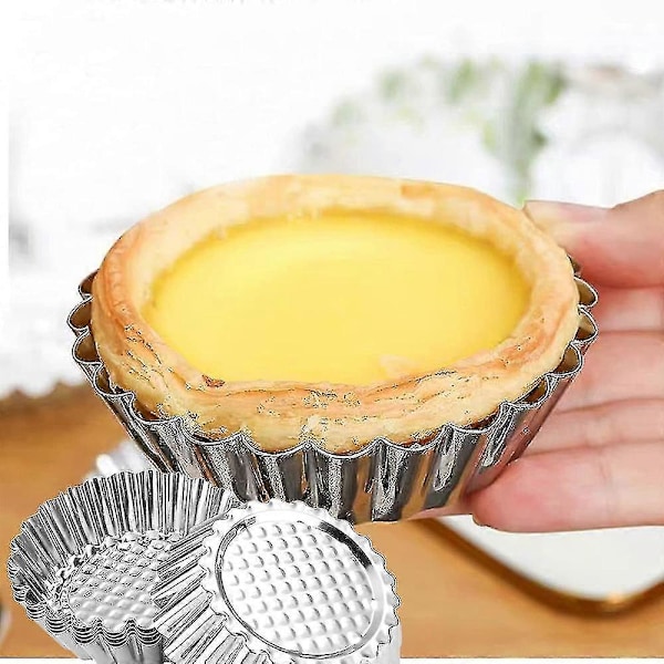 Eggekakeform for baking, Mini terteform i rustfritt stål
