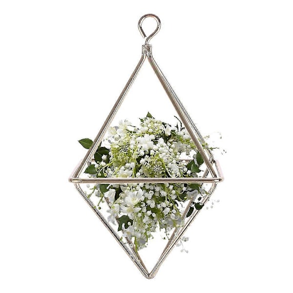 Hängande Tillandsia Luftväxter Ställ Geometrisk Diamantformad Blomkruka Korg