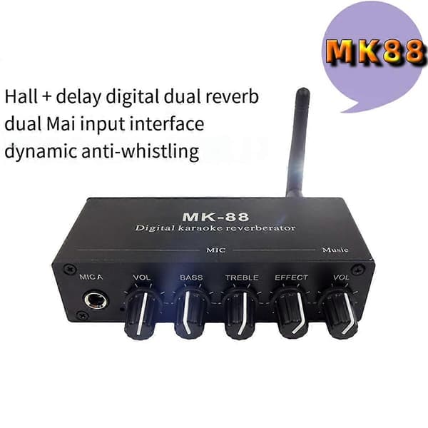 MK-88 6,5 mm Mikrofon Reverb Effekt Bluetooth Koaksial Dekoder Stereo Forforstærker Lydforstærker M