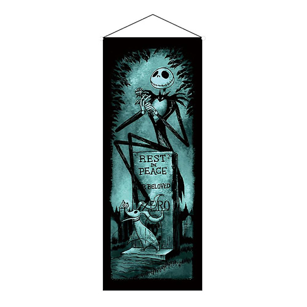 Halloween fest rekvisitter Mareridtet før jul hængende banner baggrund Hjem dekoration gaver style 2