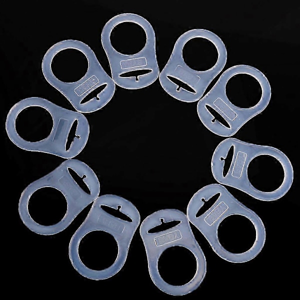 10 stk Knapper Silikon Ring Smokkholder Mannequin Adapter Transparent