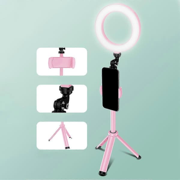 LED Ring Light Mobiltelefon Live Beauty Light til Makeup Live Fill Light Tripod til Telefon med Ring Light