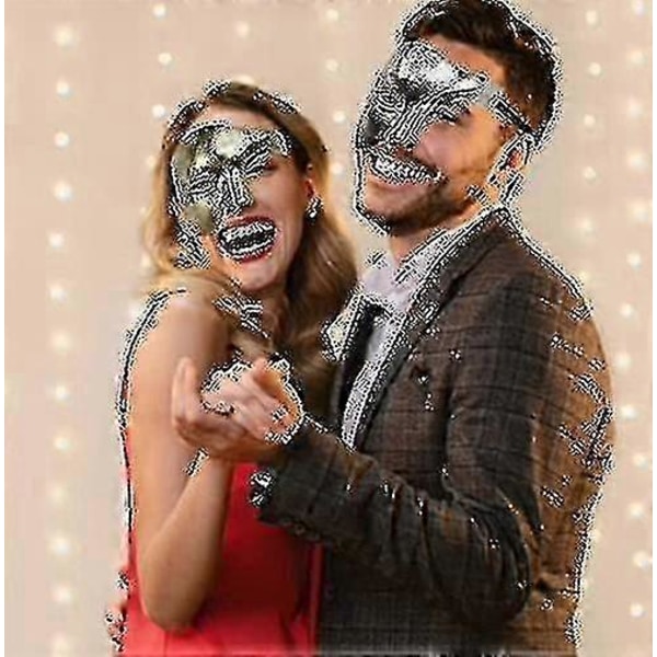 Maskeradmask Vintage Fantomen på Operan Enögd Halvmask Kostym