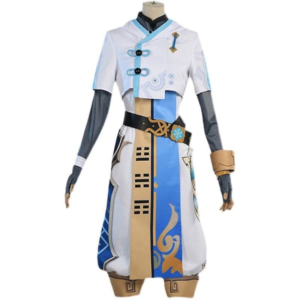 Genshin Impact Chongyun Cosplay -asupeli Animaatio Kulma Miesten Naisten Asu Univormu Halloween Party Carnival Uutta XS