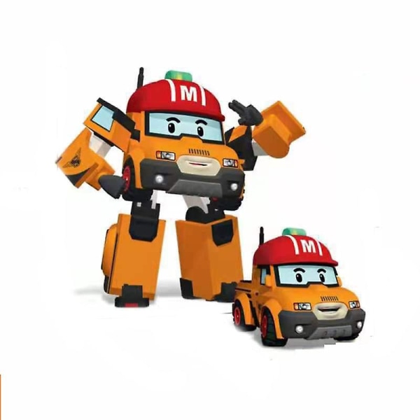 6stk/sæt 2023 Korea Speelgoed Polis Robocars Transformatie Robot Poli Roy Amber Anime Metal Action Figur Tegnefilm Legetøjsbil Barn 5