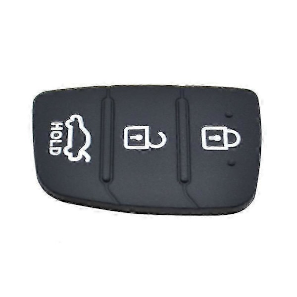 Ersättningsgummi 3-knappspad för Hyundai Creta I20 I40 Tucson Elantra Santa Fe Solaris ix35 ix45 Fjärrkontrollbil Reparationsnyckelskal