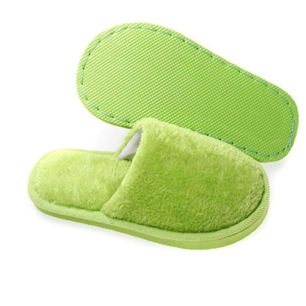 Candys fargerike bomullstøfler tykkede pustende varme sko for hjemmebruk Green 37