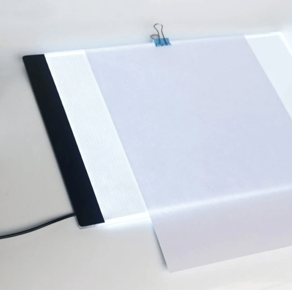 A4 LED Tegnebrett - Lysbord - Bærbar Hvit