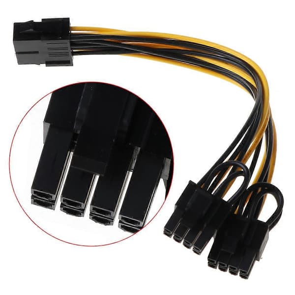 CPU GPU Grafikkort Adapterkabel CPU 8 Pin til 8 Pin PCI-E Strømkabel 25cm