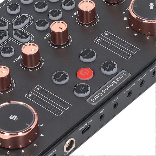 Live Lydkort Stemmeskifter Lydbord Bluetooth Audio Mikser for Gitaropptak Gaming