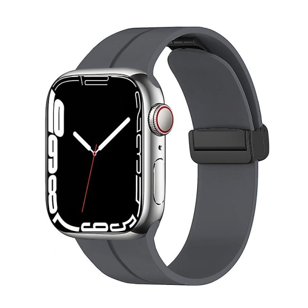 Magnetisk rem til Apple Watch Ultra Band 49 mm 45 mm 41 mm 44 mm 40 mm 42 mm 38 mm Silikone Correa armbånd Iwatch Series 8 Se 7 6 5 4 Premium gray 42mm 44mm 45mm 49mm