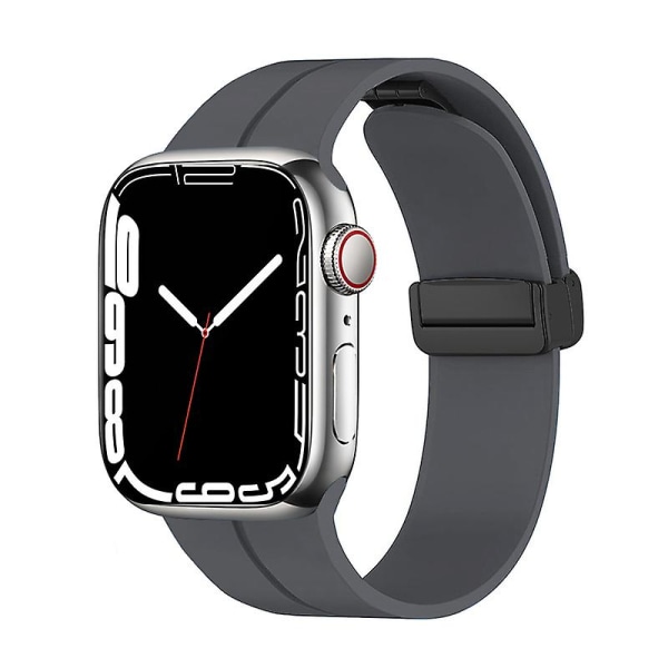 Magnetisk stropp for Apple Watch Ultra Band 49 mm 45 mm 41 mm 44 mm 40 mm 42 mm 38 mm Silikon Correa-armbånd Iwatch Series 8 Se 7 6 5 4 Premium gray 38mm 40mm 41mm