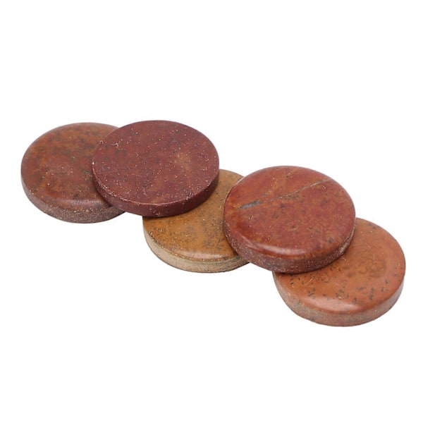 Gua Sha Stein 5 stk Naturlig Massasje Rund Skrapebrett for Ansikt Rygg og Ledd