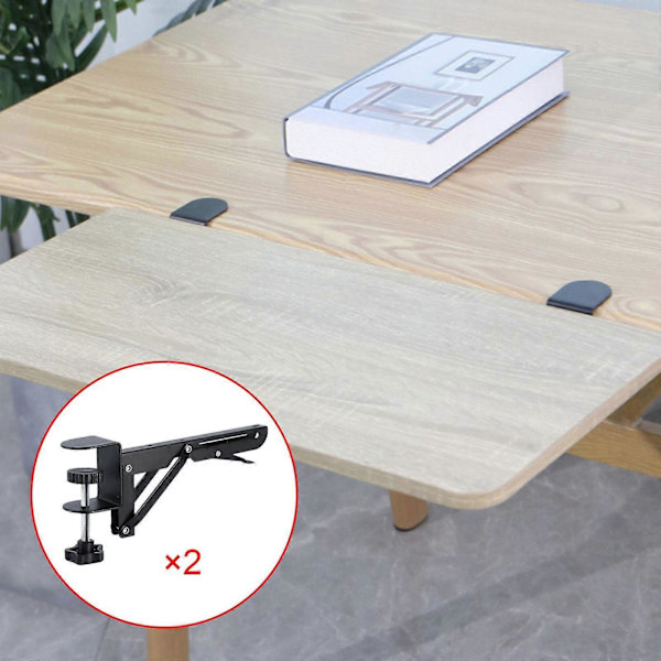 Tastaturbrett for under skrivebord, sammenleggbar brakett, klemme, metall