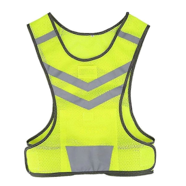 Hyvin näkyvä heijastava turvaliivi, säädettävä hyvin näkyvä liivi ulkoiluun, pyöräilyyn ja patikointiin (fluoresoiva keltainen)