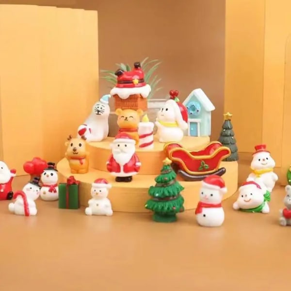 Julelegetøj Julemandsfigurer Nedtællingskalenderboks Multifunktionel xms Adventskalender Gaveæske Adventskalendere til børn 24pcs