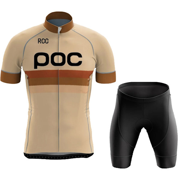 RCC POC Herre Team Sykkeltrøyesett Sommer Sport Racing Sykkelklær Sykkelklær Sykkel MTB Maillot Ropa De Ciclismo Black Asian sizes-3XL