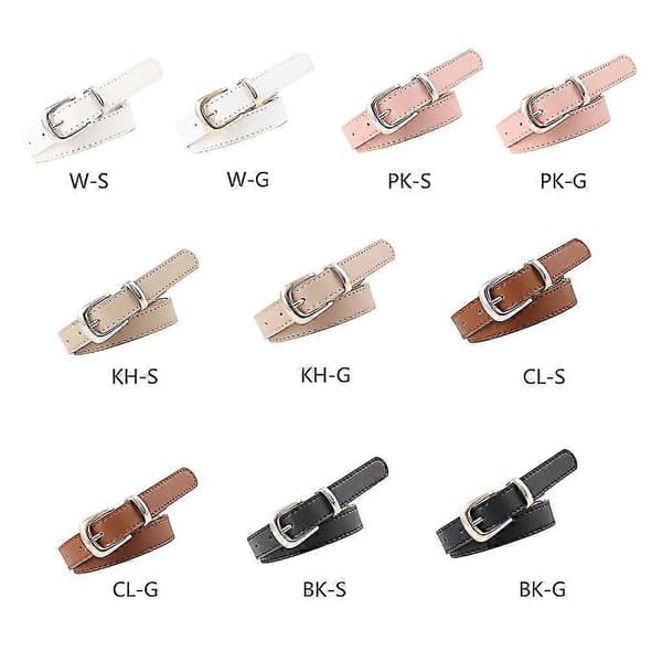 Dame Bælte i Kunstlæder til Jeans 24mm Bredt Modetilbehør One Size