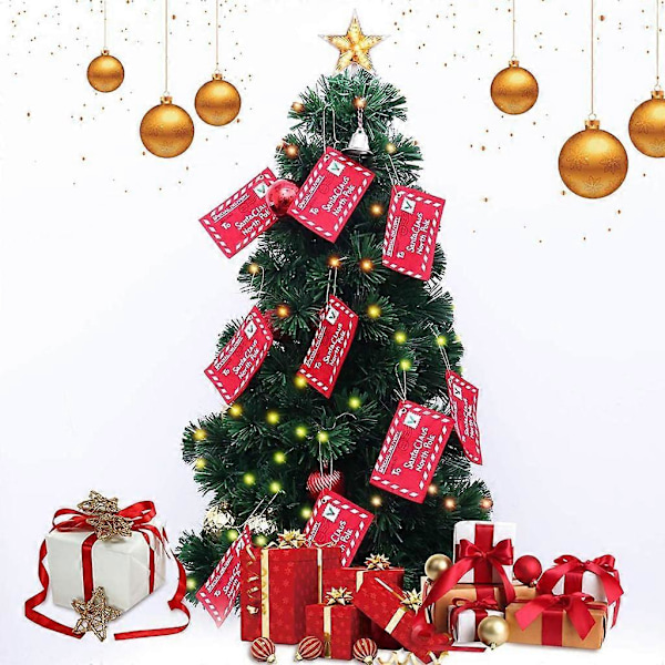 10 st Kuvert Ornament Julgransprydnad Pengahållare Julkort