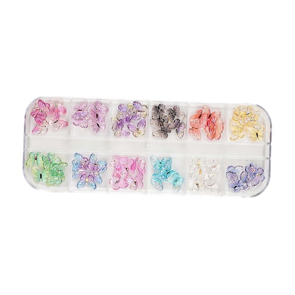 Nagelkonst Strass Set Glittriga Sommar DIY Nagelkonst, Fjärils Nageldekaler Fjärils Nagelkonst Berlocker för Hem Nagelkonst