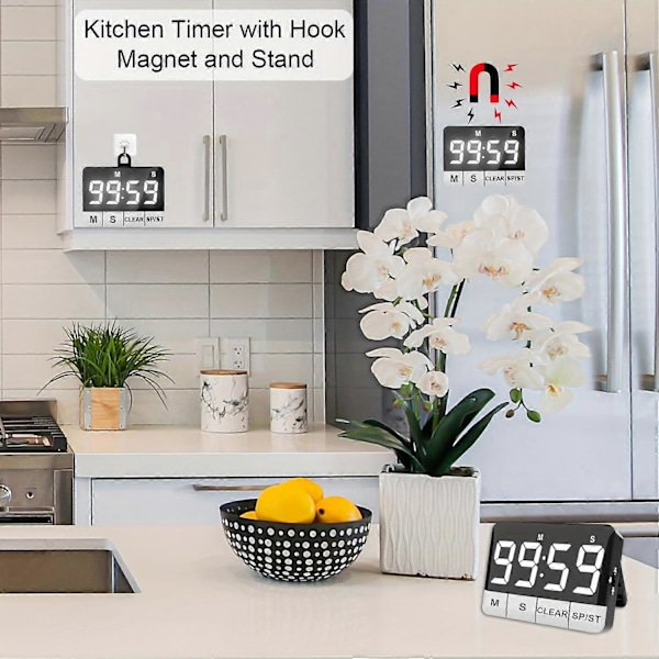 Nya modeller 1 st Utomhustimer Lika Högljudd Som Ett Alarm, Nedräkningstimer För Inlärning, Kökstimer, Väckarklocka Och Grillklocka
