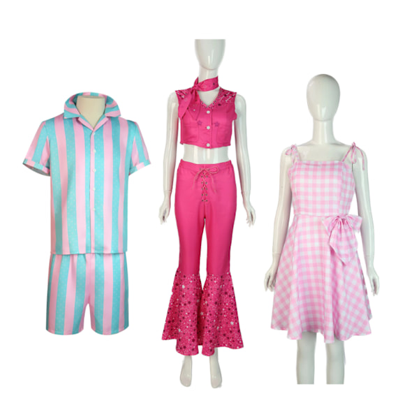 Barbie cosplay kostym live-action film ken Barbie Barbie verkliga cosplay kostym black and white stripes S