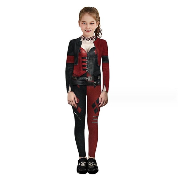 Barn Halloween Morsomt kostyme Gutt Jente 3d Print Bodysuit Kule Cosplay Jumpsuits for barn style 2 XL