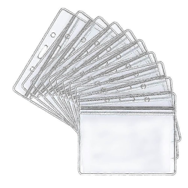 50 stk. Plastikkortholder, Transparent Klar Vandret Vandtæt Navneskilt Badge ID-kortholder