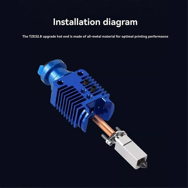 3D-printeroppgradering - E3-2.0 HotEnd Ekstrudersett Høyhastighetsutskrift for 3 3 Pro 2.4